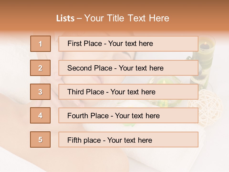 Pamper Woman Spa Candle PowerPoint Template