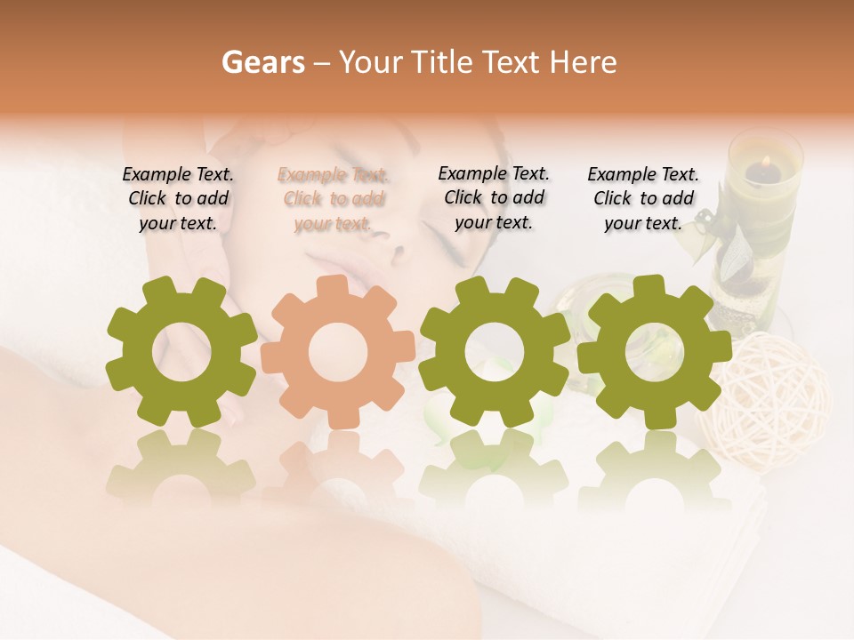 Pamper Woman Spa Candle PowerPoint Template