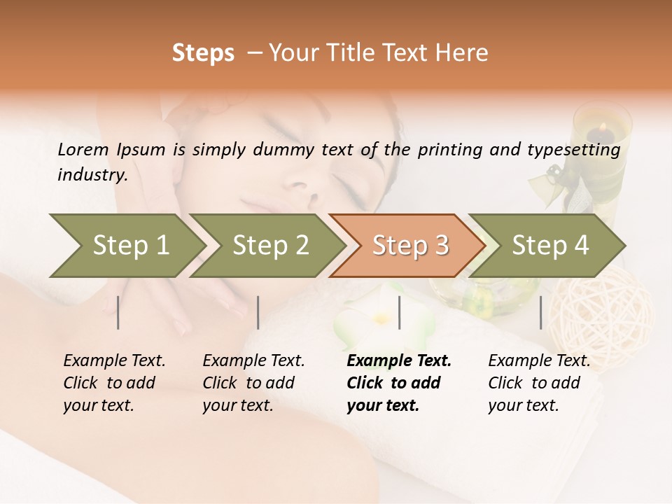 Pamper Woman Spa Candle PowerPoint Template