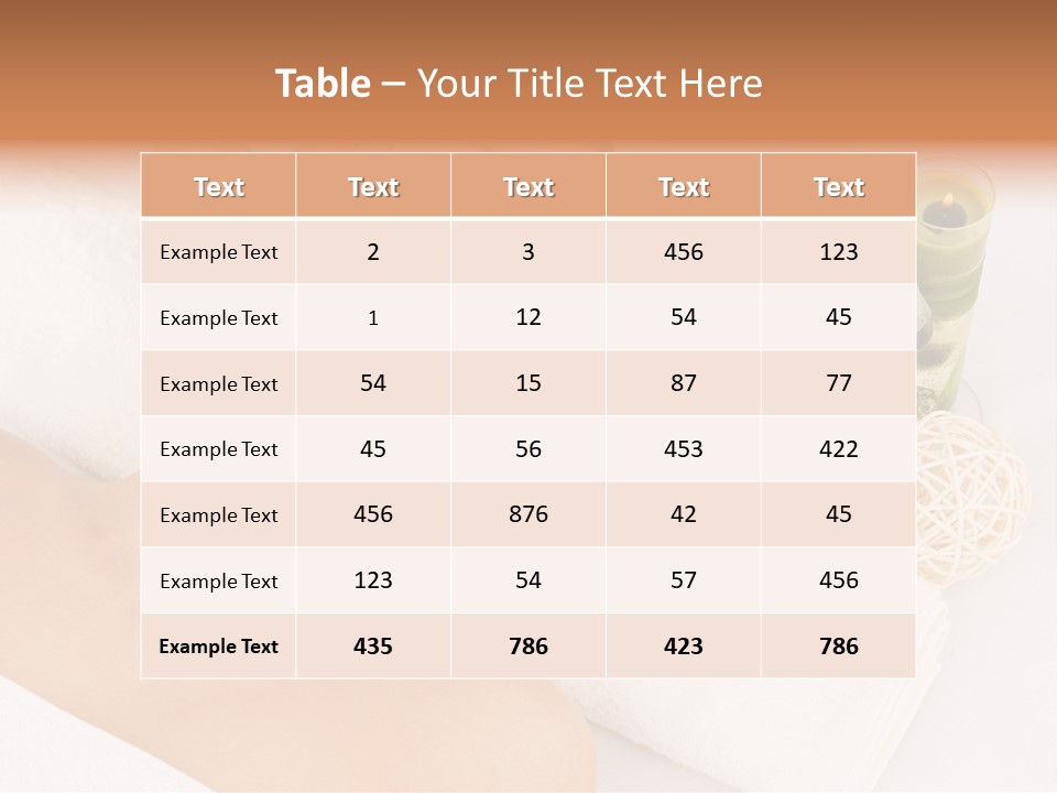 Pamper Woman Spa Candle PowerPoint Template