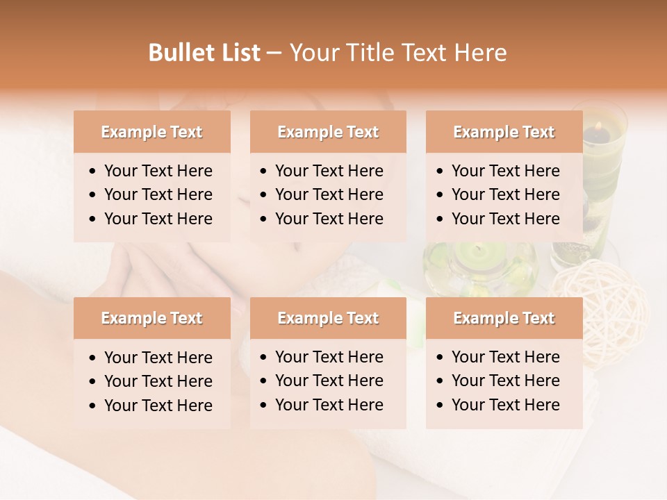 Pamper Woman Spa Candle PowerPoint Template