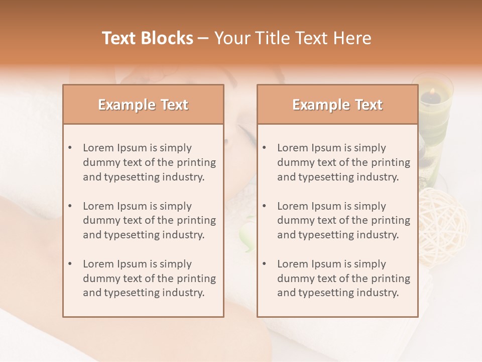 Pamper Woman Spa Candle PowerPoint Template