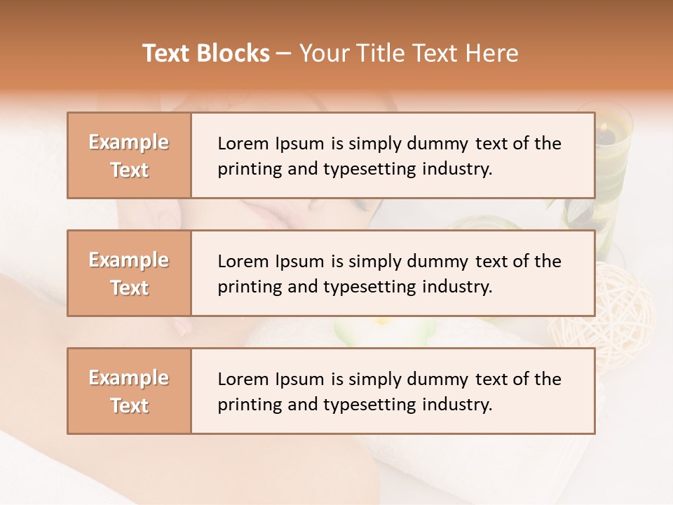 Pamper Woman Spa Candle PowerPoint Template