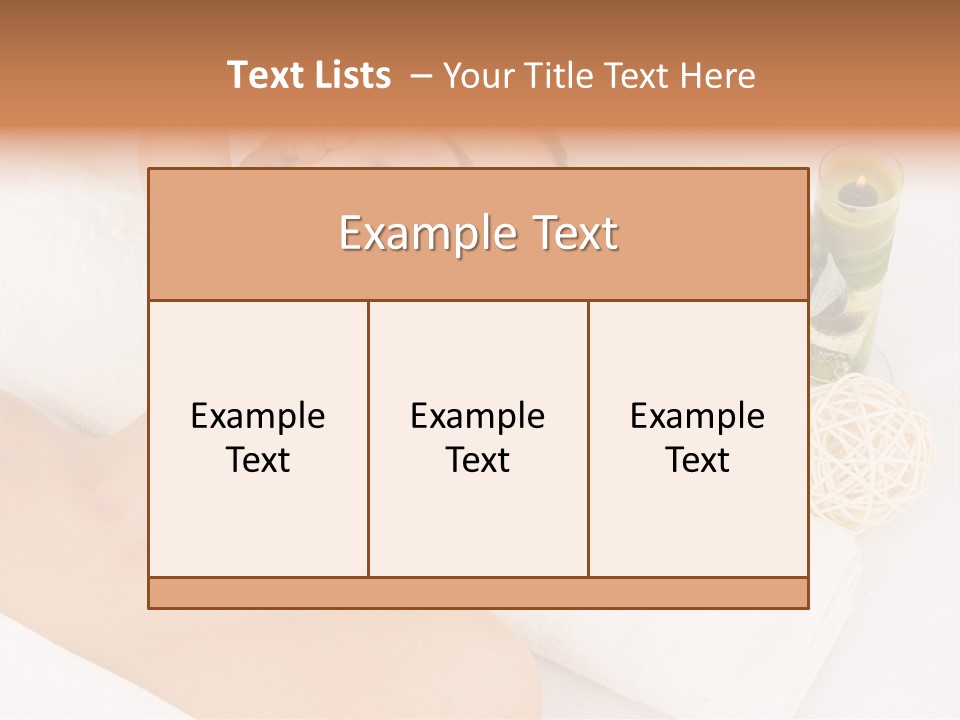 Pamper Woman Spa Candle PowerPoint Template