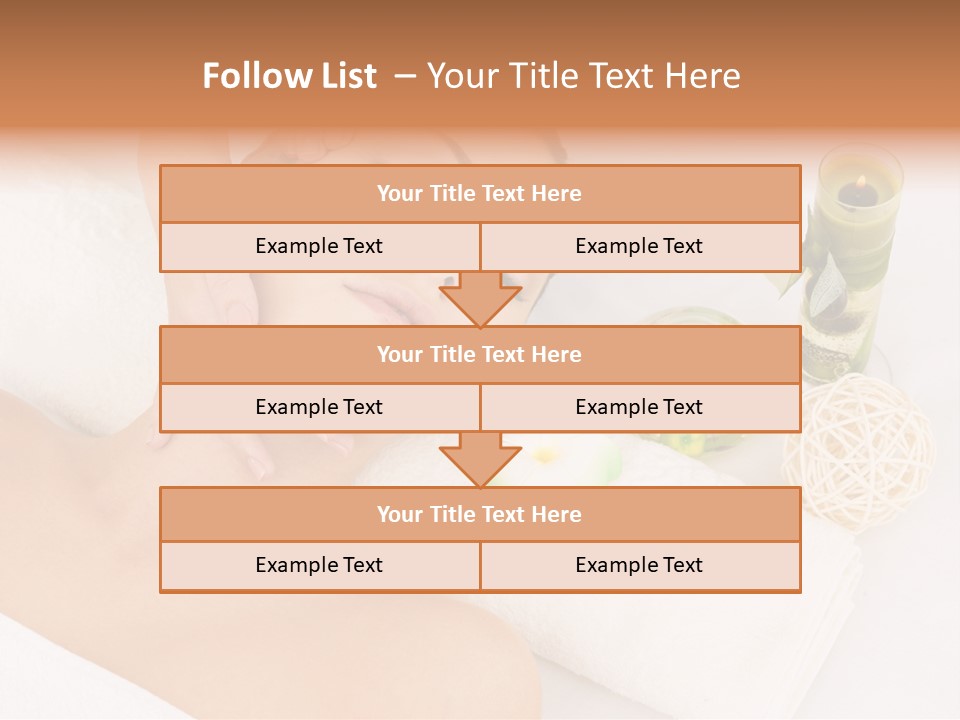 Pamper Woman Spa Candle PowerPoint Template