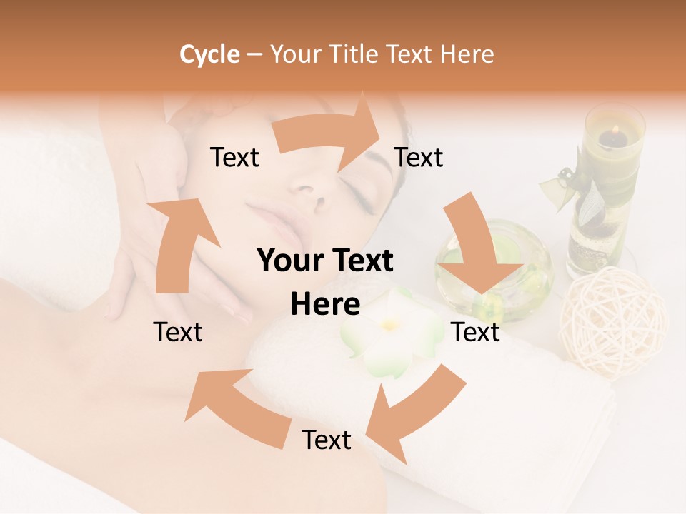 Pamper Woman Spa Candle PowerPoint Template