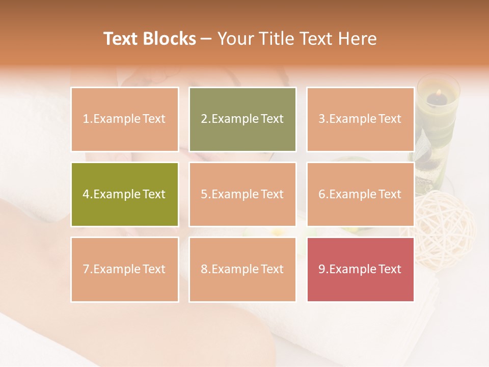 Pamper Woman Spa Candle PowerPoint Template