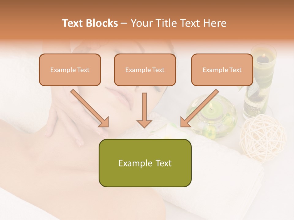 Pamper Woman Spa Candle PowerPoint Template