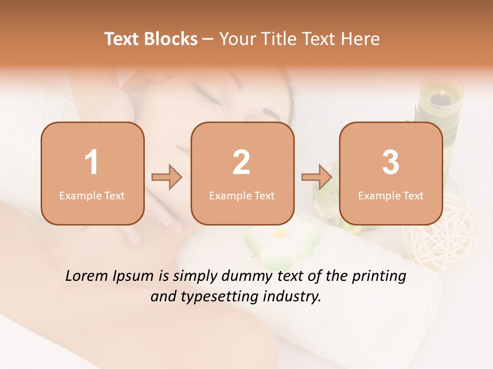 Pamper Woman Spa Candle PowerPoint Template