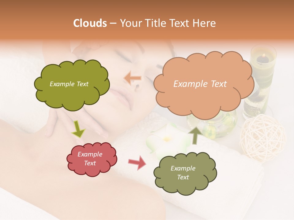 Pamper Woman Spa Candle PowerPoint Template