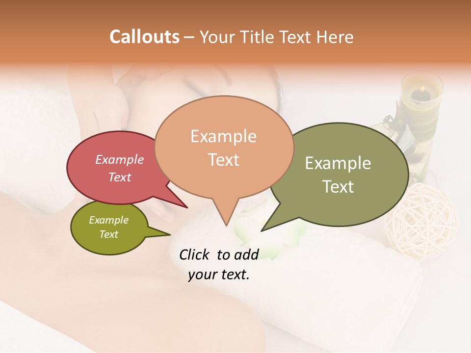 Pamper Woman Spa Candle PowerPoint Template