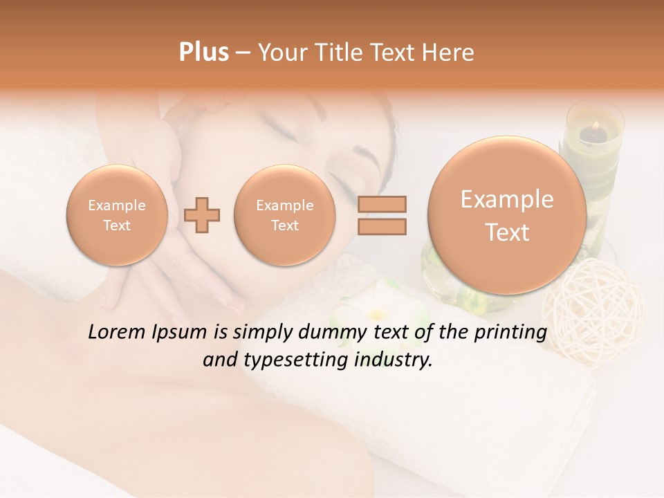 Pamper Woman Spa Candle PowerPoint Template
