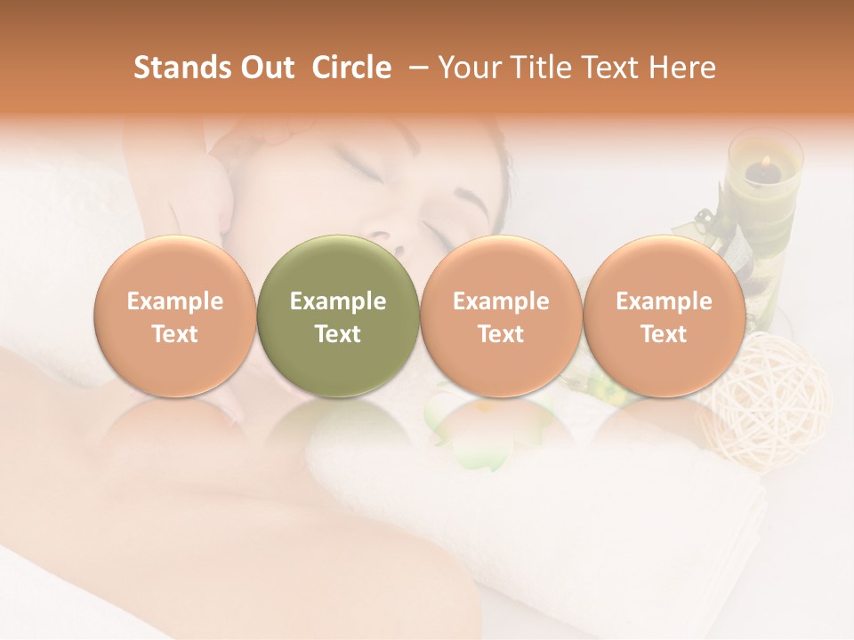 Pamper Woman Spa Candle PowerPoint Template