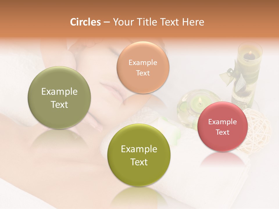 Pamper Woman Spa Candle PowerPoint Template