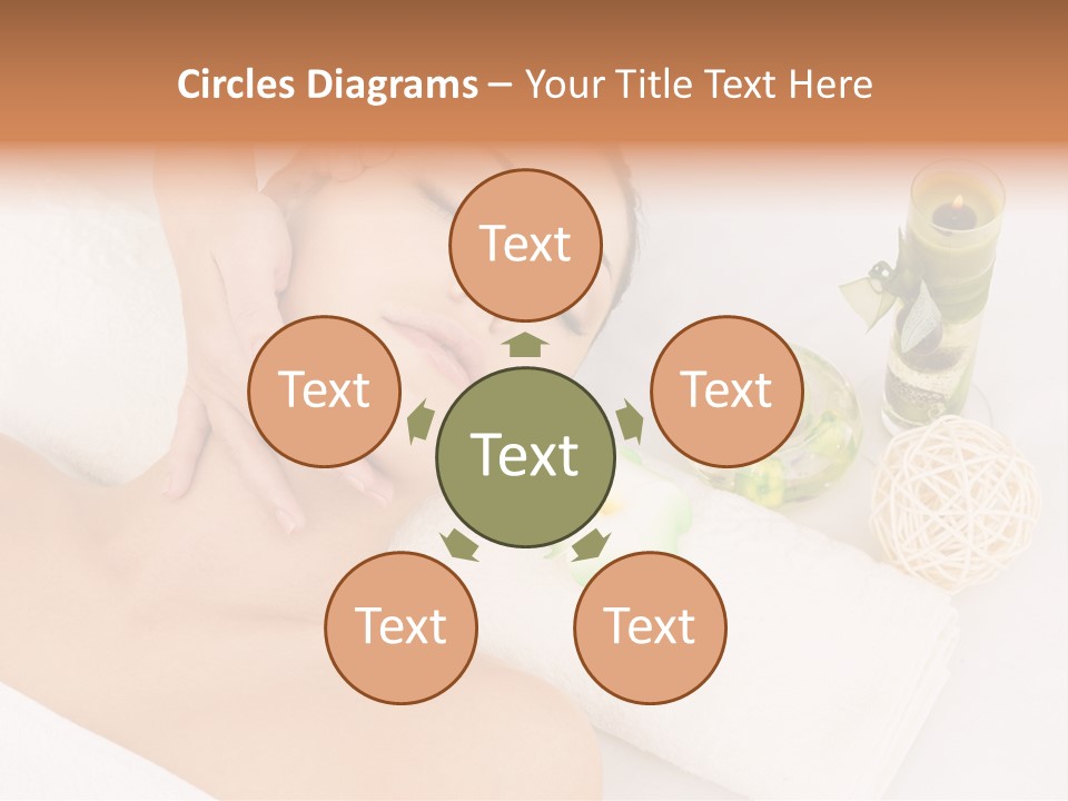 Pamper Woman Spa Candle PowerPoint Template