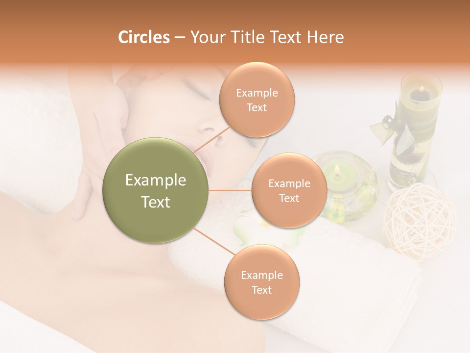 Pamper Woman Spa Candle PowerPoint Template
