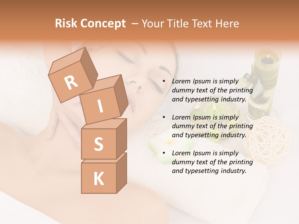 Pamper Woman Spa Candle PowerPoint Template