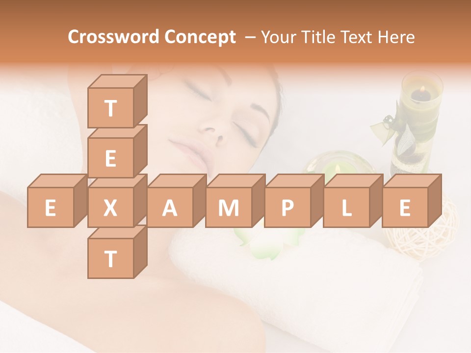 Pamper Woman Spa Candle PowerPoint Template