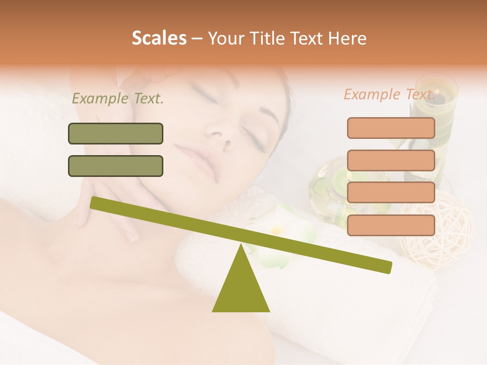 Pamper Woman Spa Candle PowerPoint Template