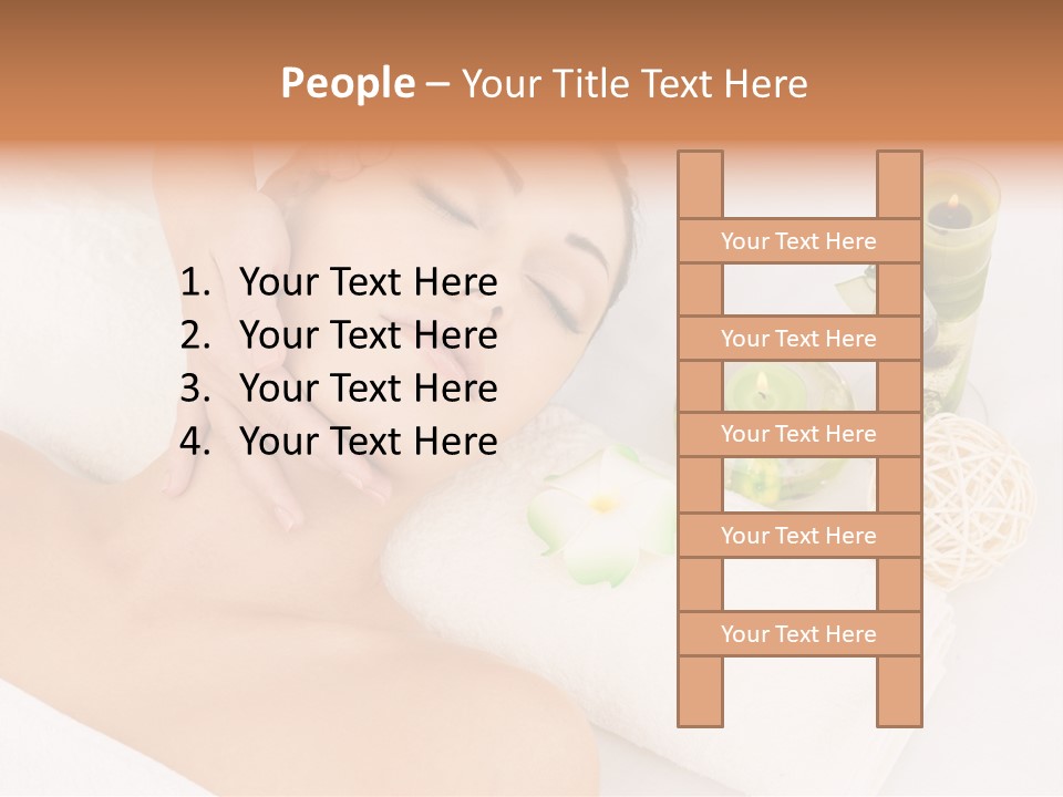 Pamper Woman Spa Candle PowerPoint Template