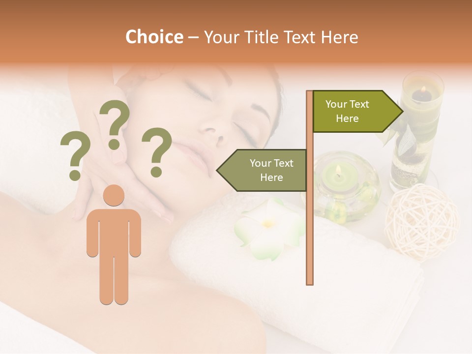 Pamper Woman Spa Candle PowerPoint Template