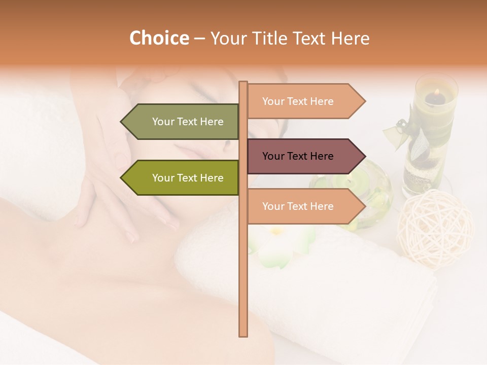 Pamper Woman Spa Candle PowerPoint Template