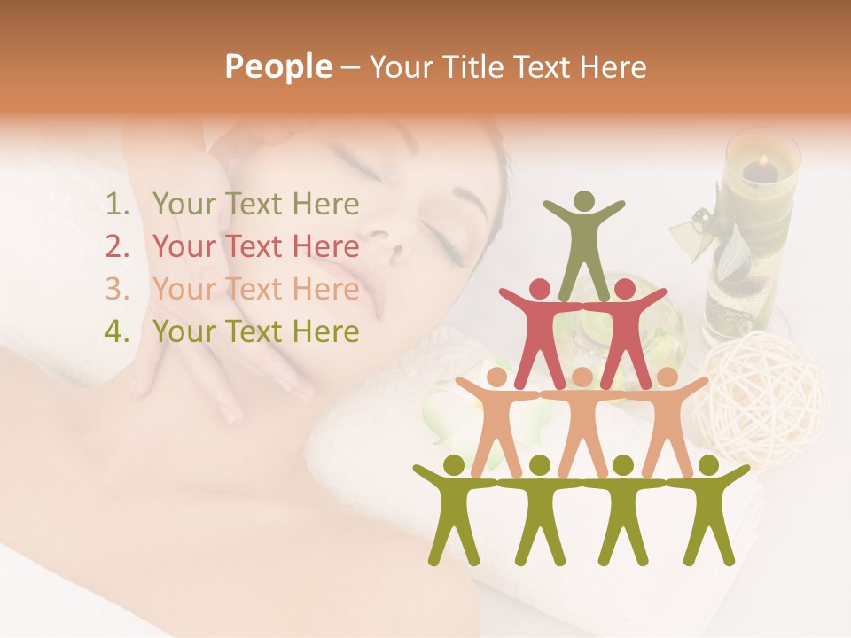 Pamper Woman Spa Candle PowerPoint Template