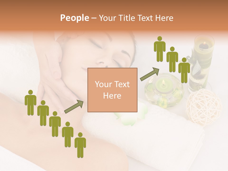 Pamper Woman Spa Candle PowerPoint Template