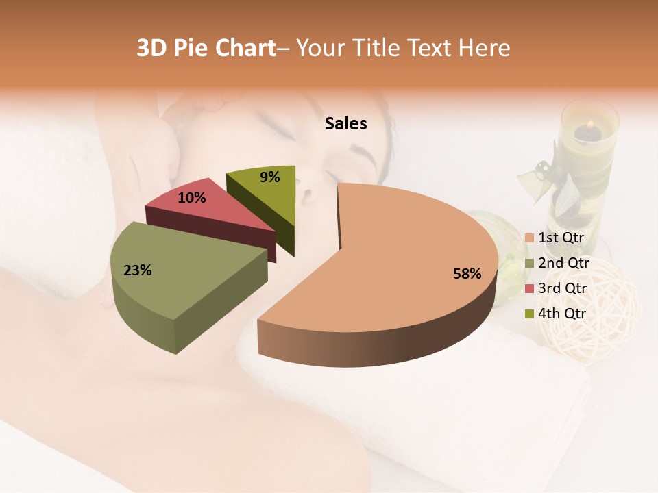 Pamper Woman Spa Candle PowerPoint Template