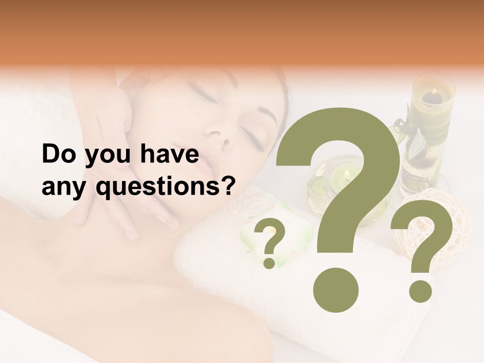 Pamper Woman Spa Candle PowerPoint Template