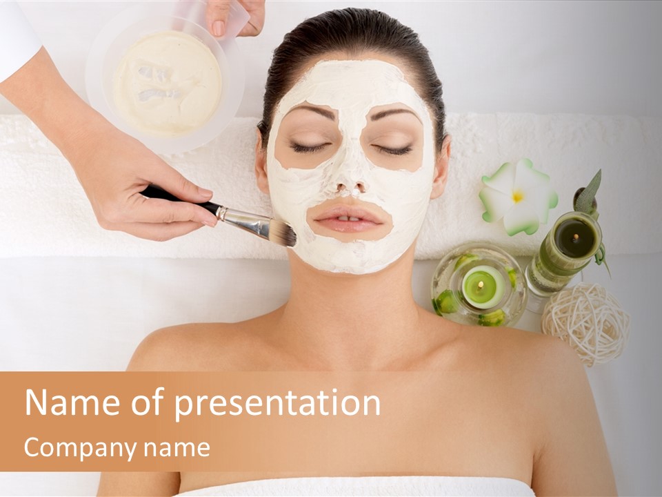Horizontal Spa Face PowerPoint Template
