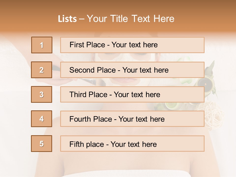 Horizontal Spa Face PowerPoint Template