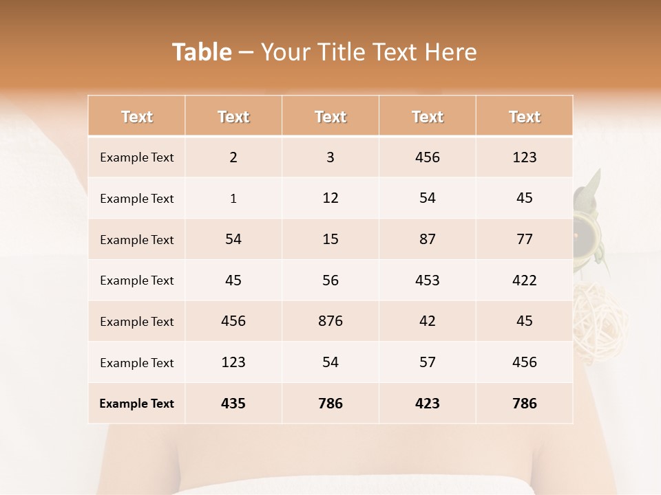 Horizontal Spa Face PowerPoint Template