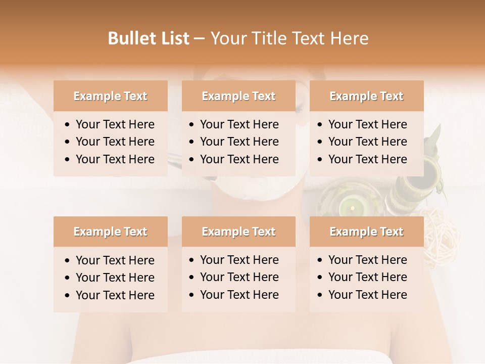 Horizontal Spa Face PowerPoint Template