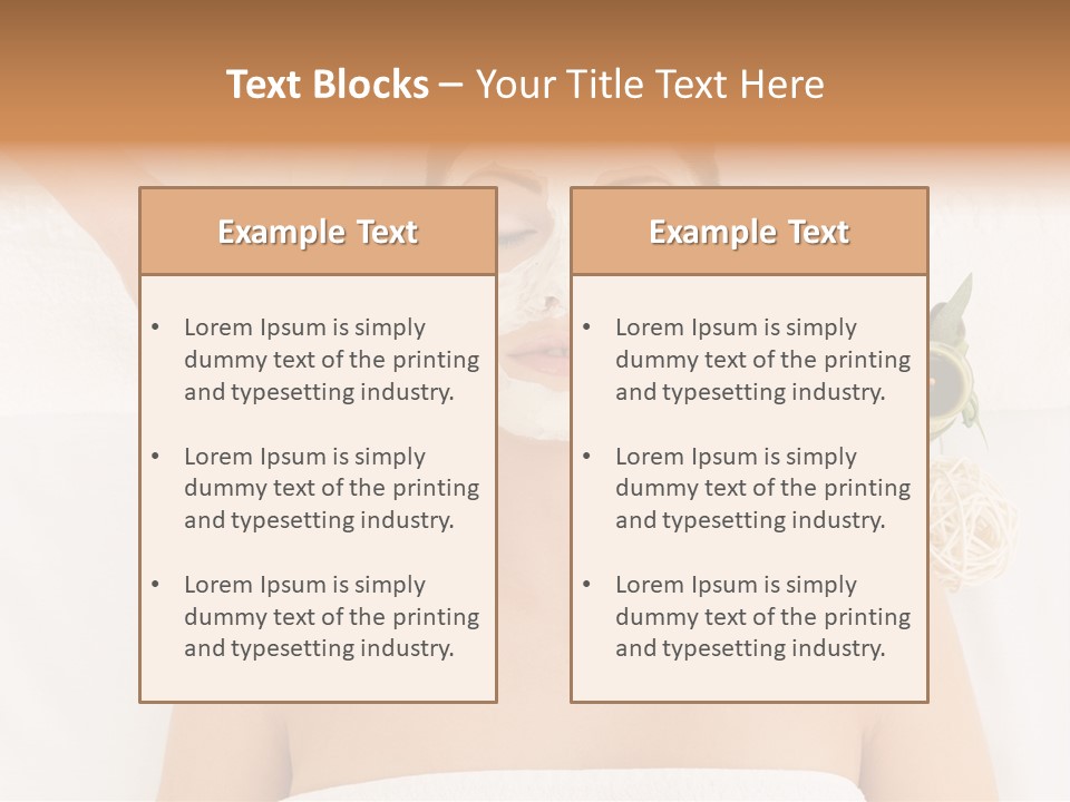 Horizontal Spa Face PowerPoint Template