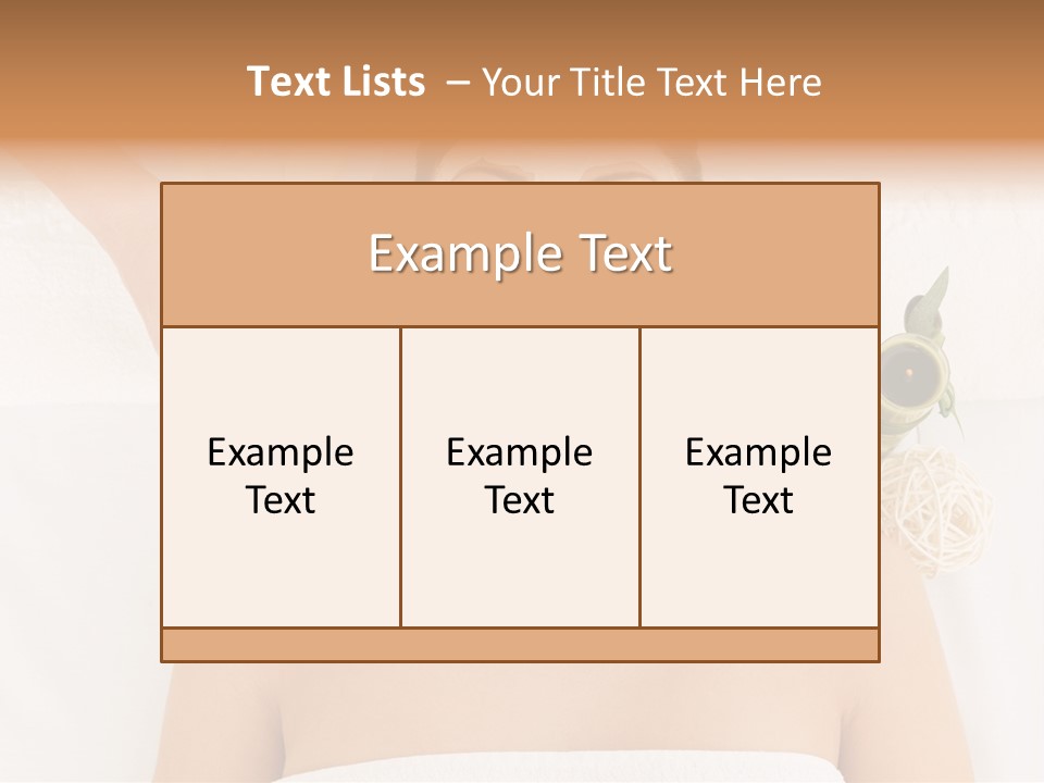 Horizontal Spa Face PowerPoint Template