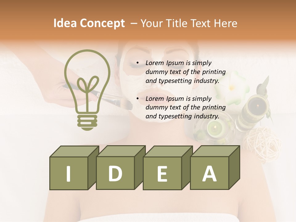 Horizontal Spa Face PowerPoint Template