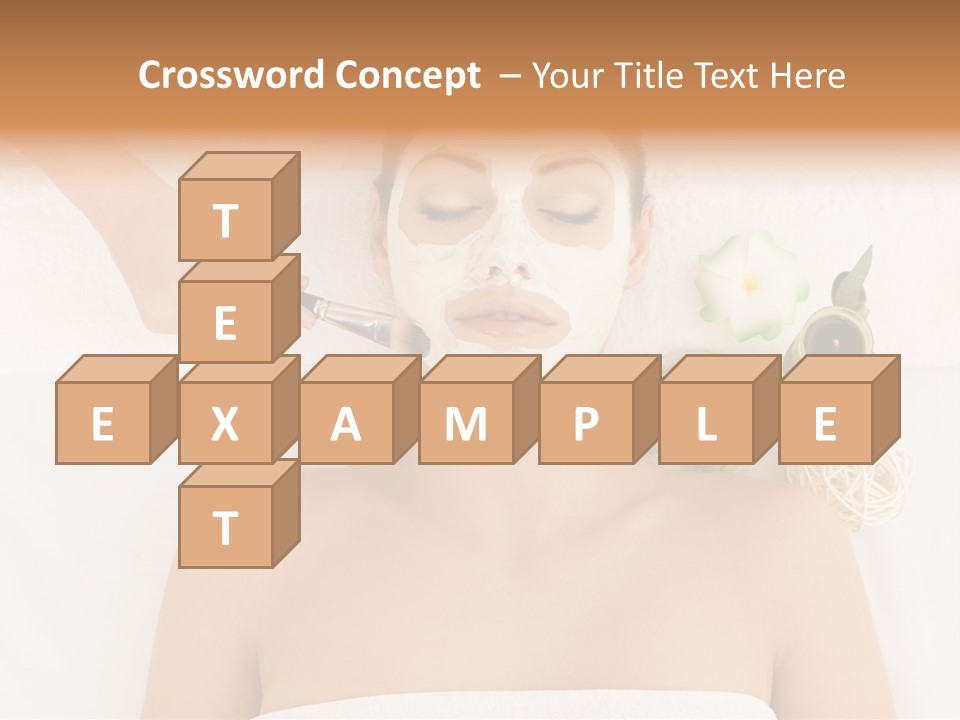 Horizontal Spa Face PowerPoint Template