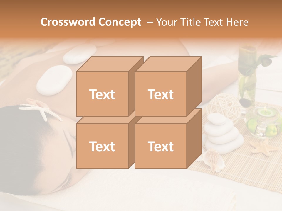 Closed Eye Caucasian Attractive PowerPoint Template