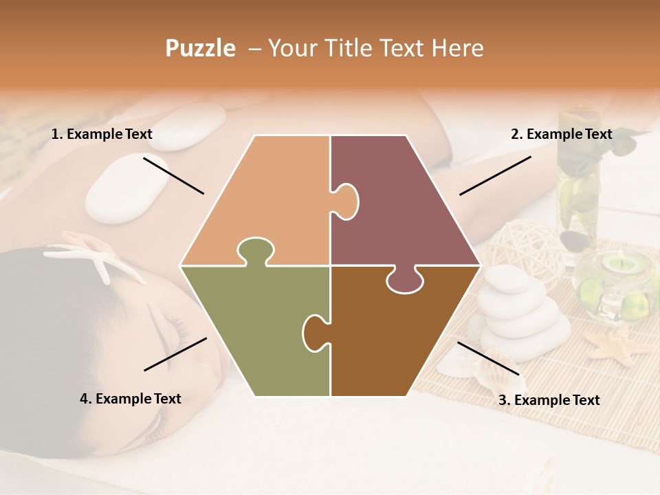 Closed Eye Caucasian Attractive PowerPoint Template