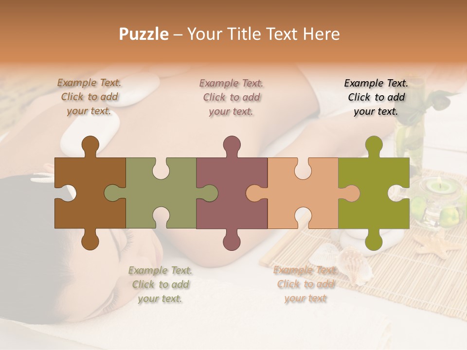 Closed Eye Caucasian Attractive PowerPoint Template