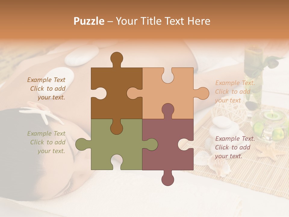 Closed Eye Caucasian Attractive PowerPoint Template