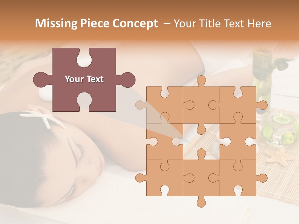 Closed Eye Caucasian Attractive PowerPoint Template