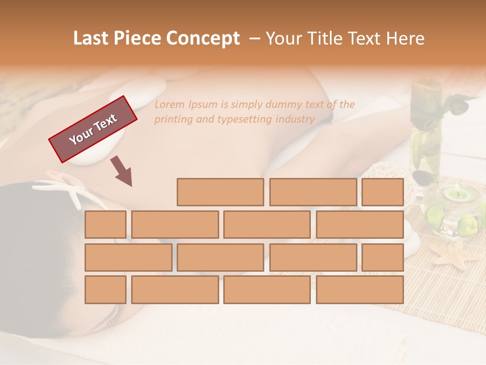 Closed Eye Caucasian Attractive PowerPoint Template