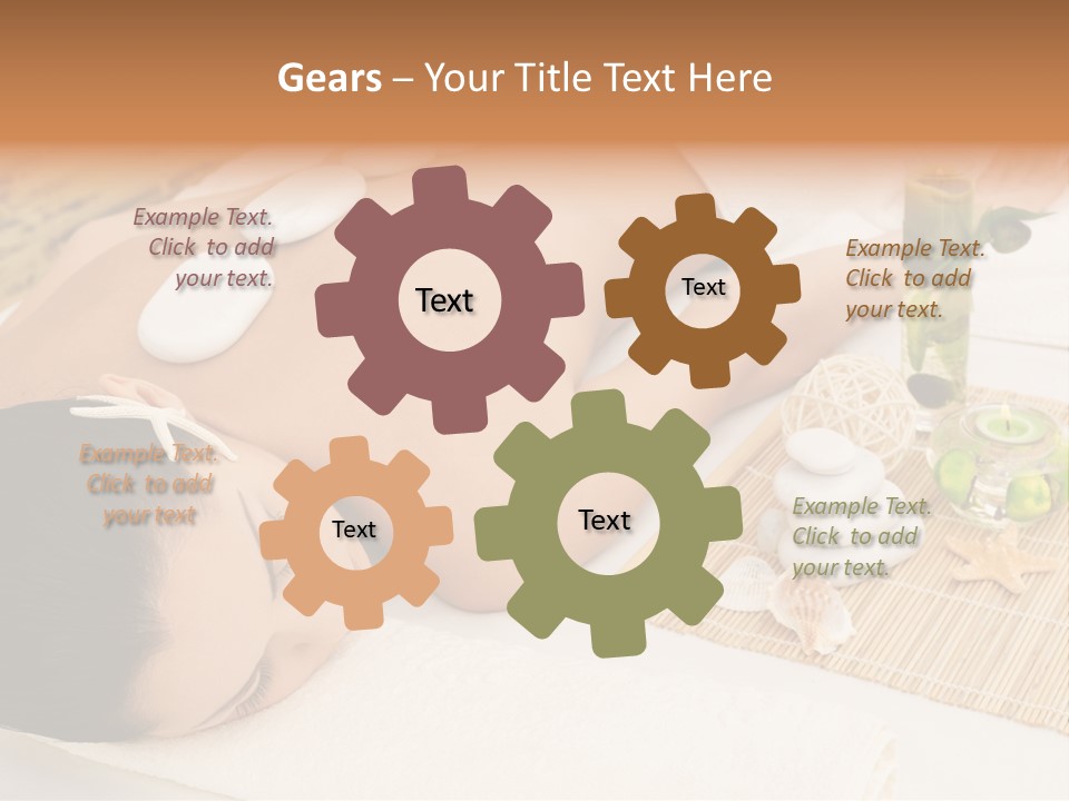 Closed Eye Caucasian Attractive PowerPoint Template