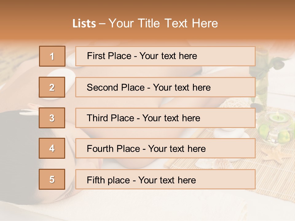 Closed Eye Caucasian Attractive PowerPoint Template