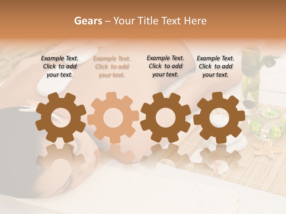 Closed Eye Caucasian Attractive PowerPoint Template