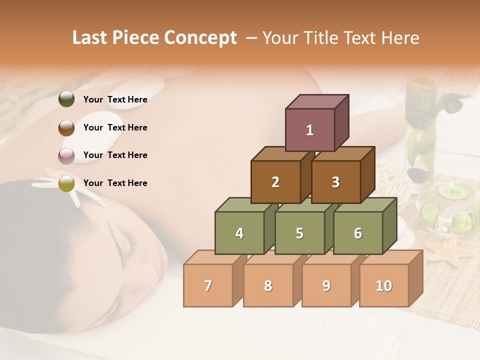 Closed Eye Caucasian Attractive PowerPoint Template