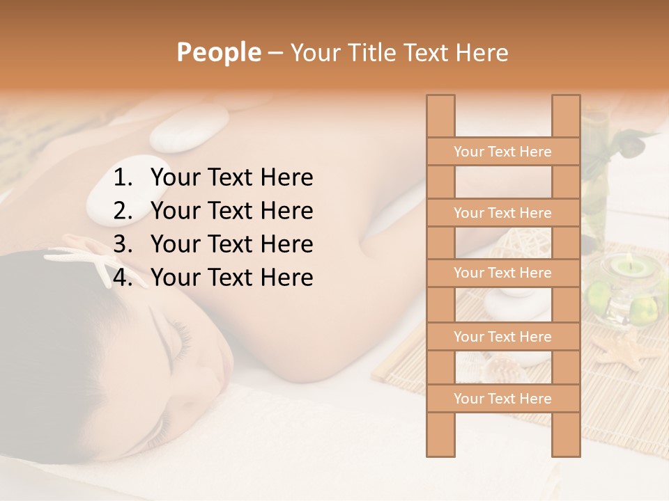 Closed Eye Caucasian Attractive PowerPoint Template