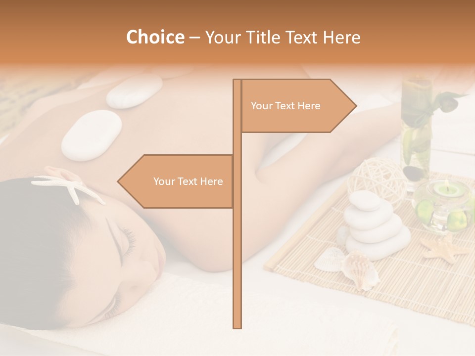 Closed Eye Caucasian Attractive PowerPoint Template